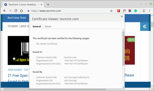 Check SSL Certificate on Website